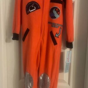 Cat & Jack Astronaut Space-Themed One Piece Fleece Sleeper XS (4/5)